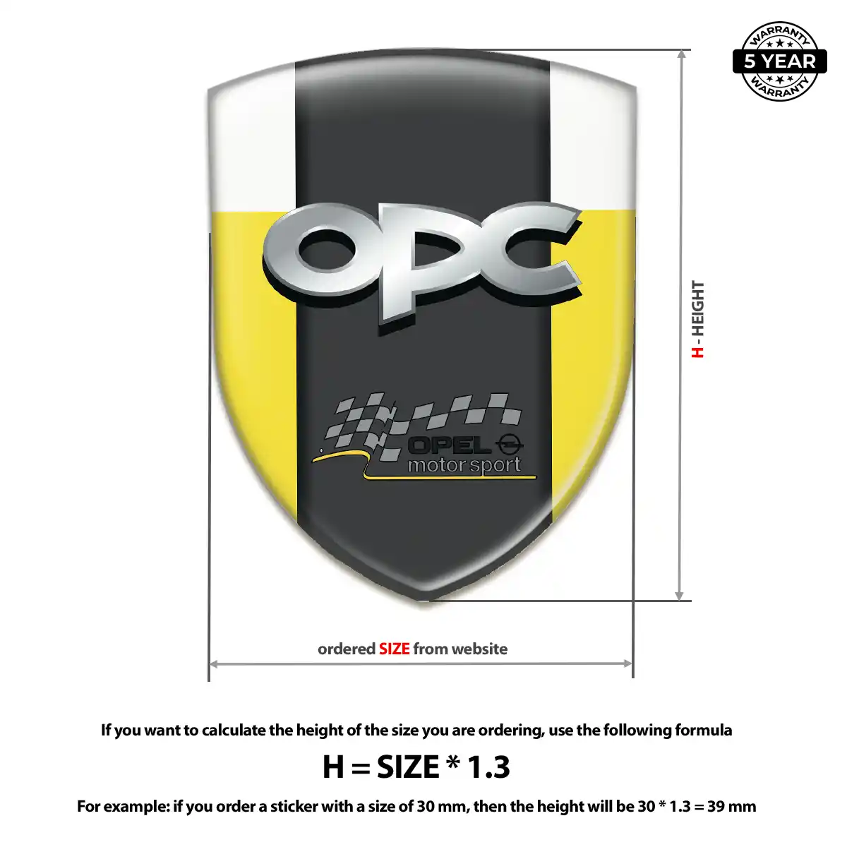Opel Crest Logo Emblem Outer Style