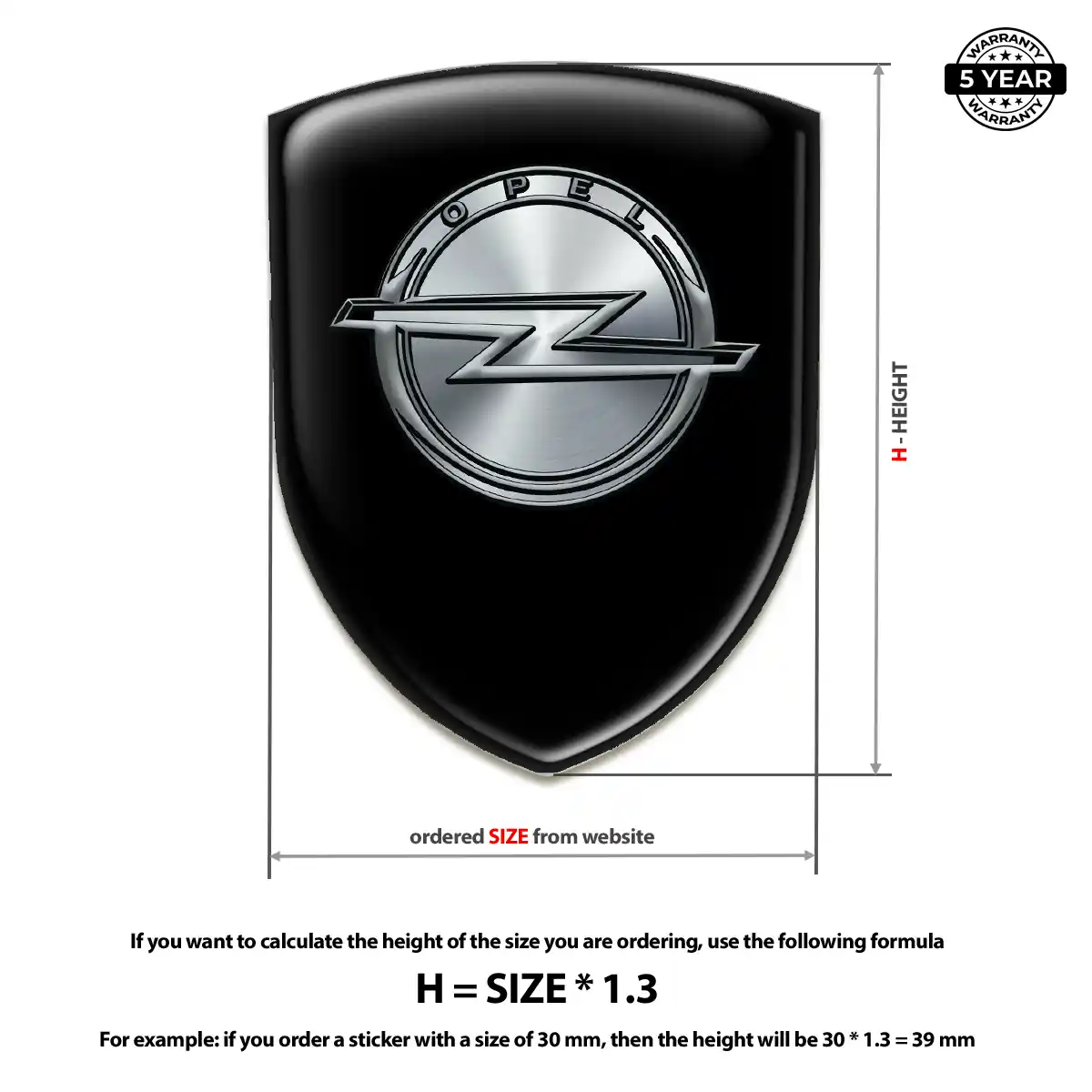 Opel Crest Logo Emblem Premium Dome