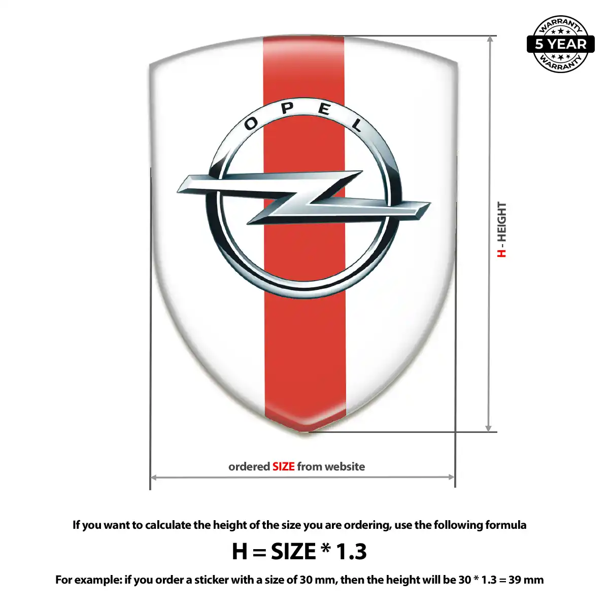 Opel Crest Logo Emblem Resin Elite