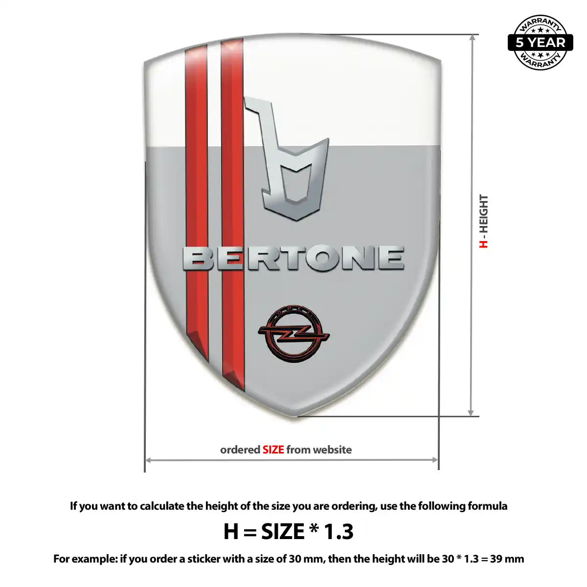 Opel Crest Logo Emblem Resin Luxe