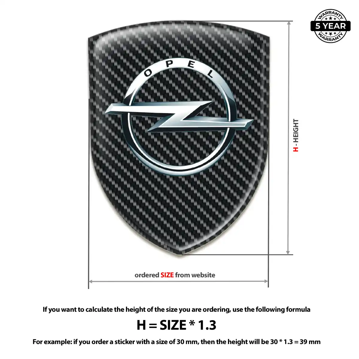 Opel Domed Badge Exterior Luxe