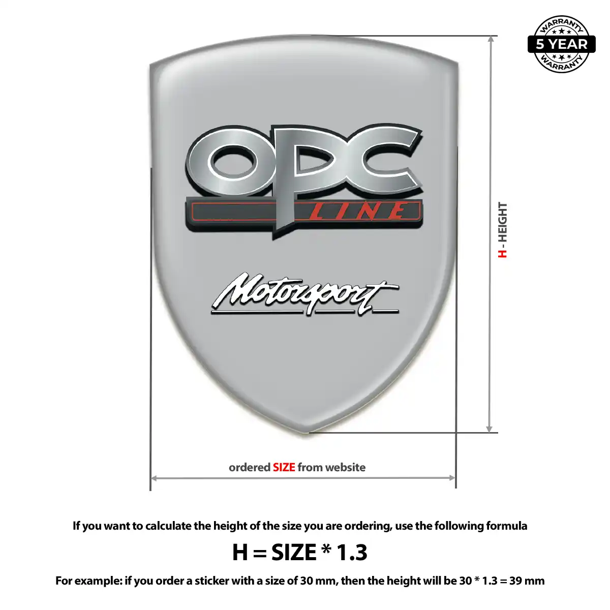 Opel Domed Badge Interior Luxe