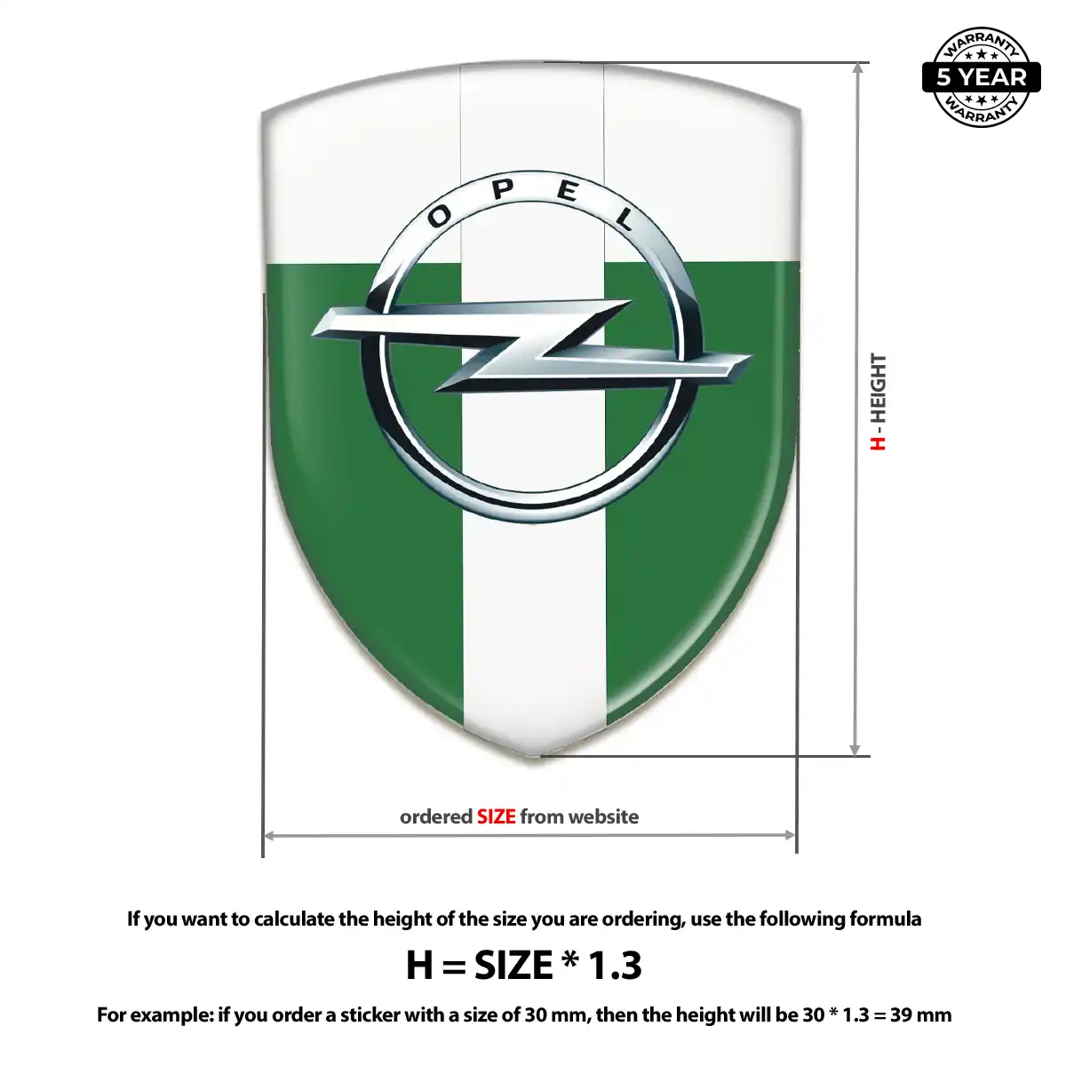 Opel Domed Badge Outer Style