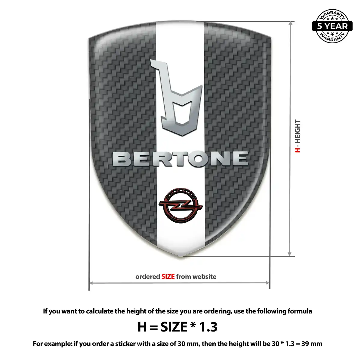 Opel Domed Badge Prestige Line
