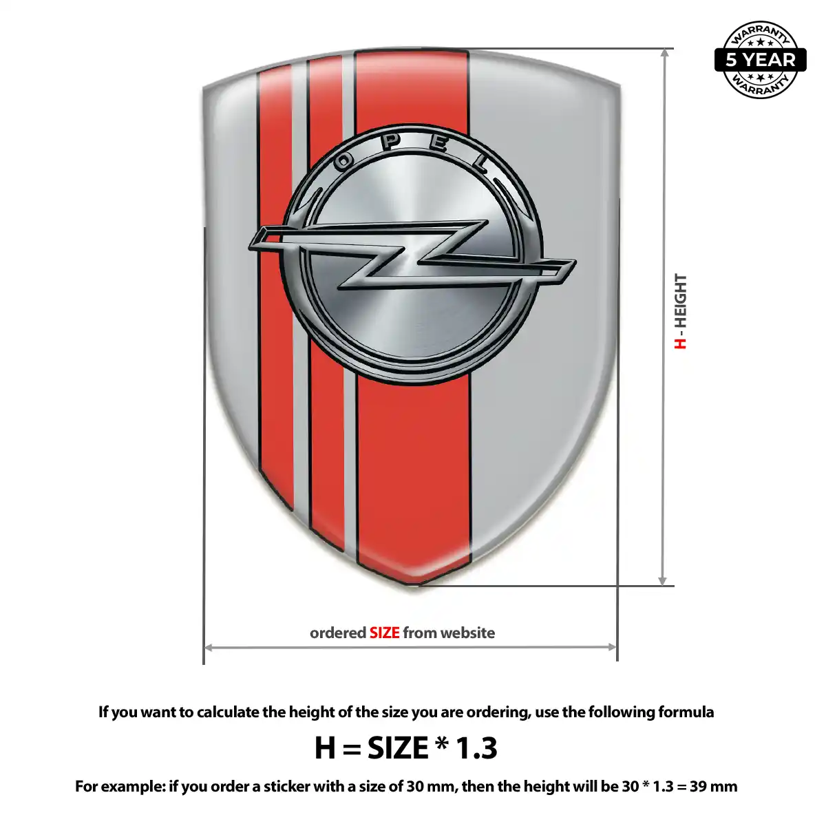 Opel Domed Badge Resin Elite