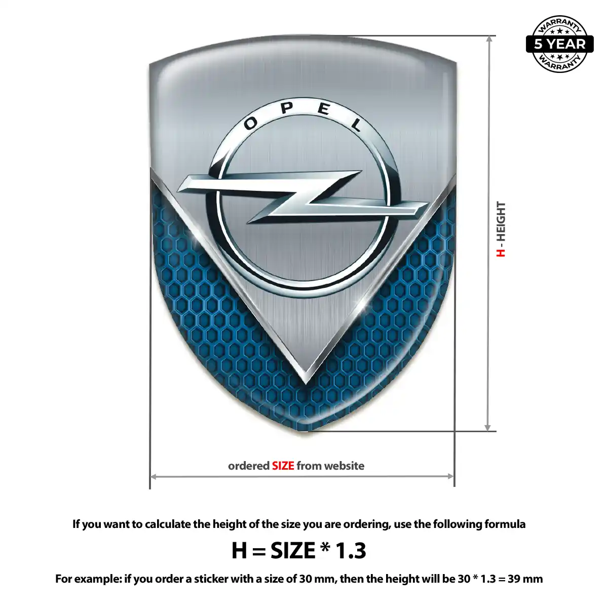 Opel Domed Badge Superior Craft