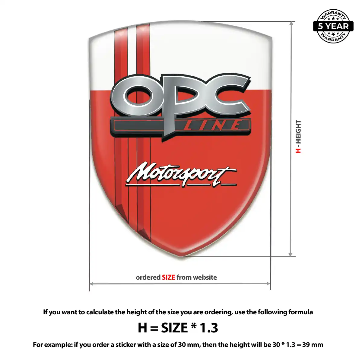 Opel Domed Car Sticker Elite Finish