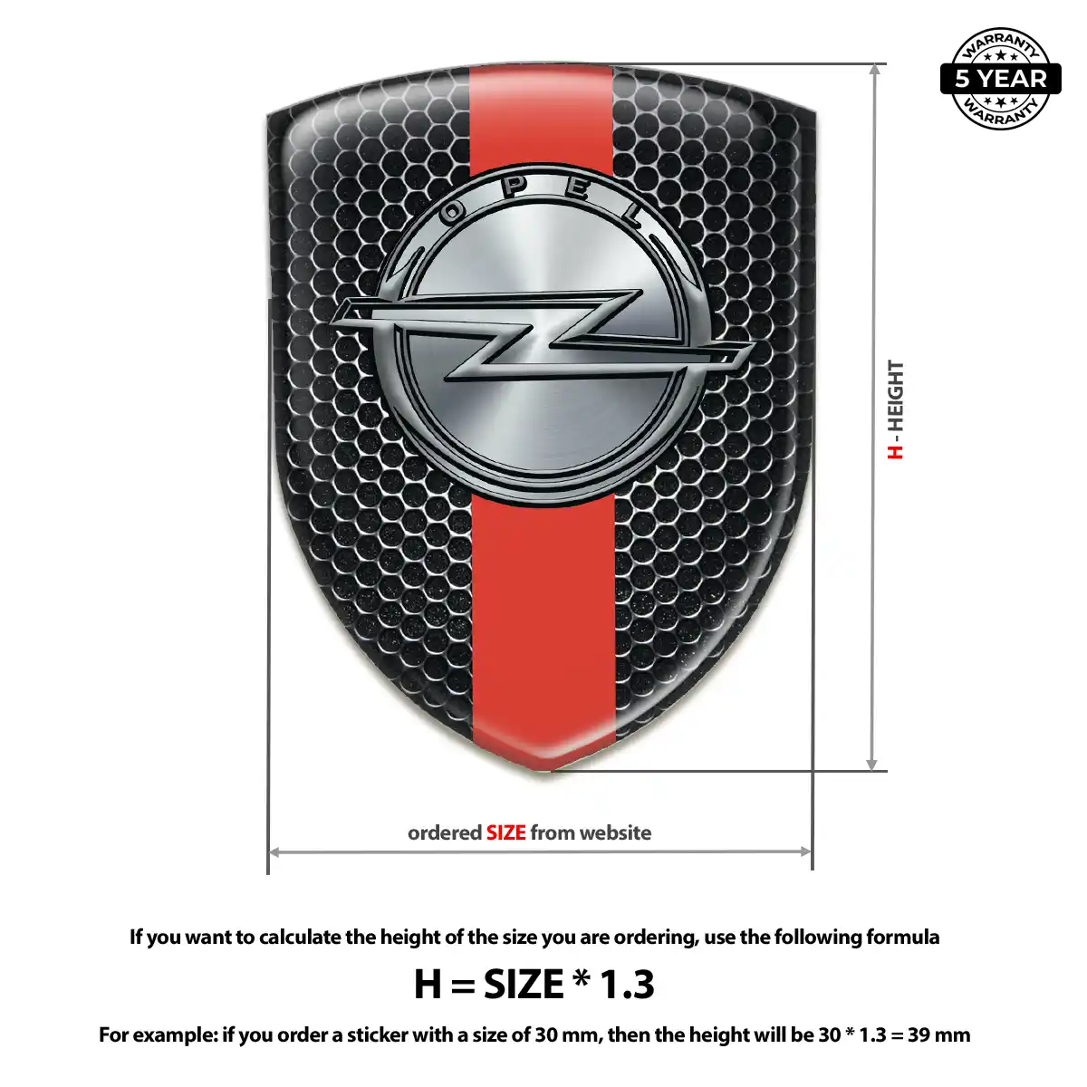 Opel Domed Car Sticker Noble Edition