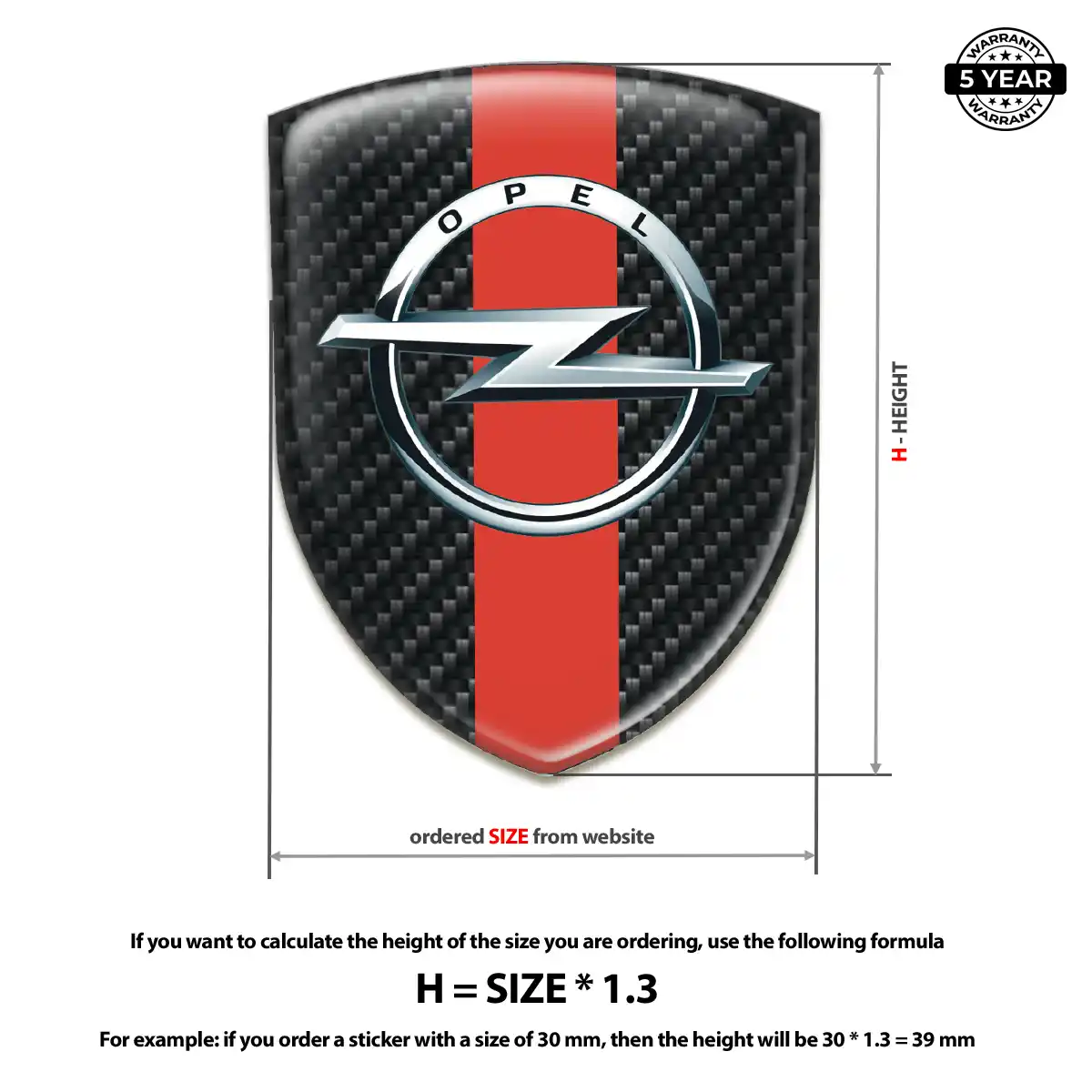 Opel Domed Car Sticker Opulent Line