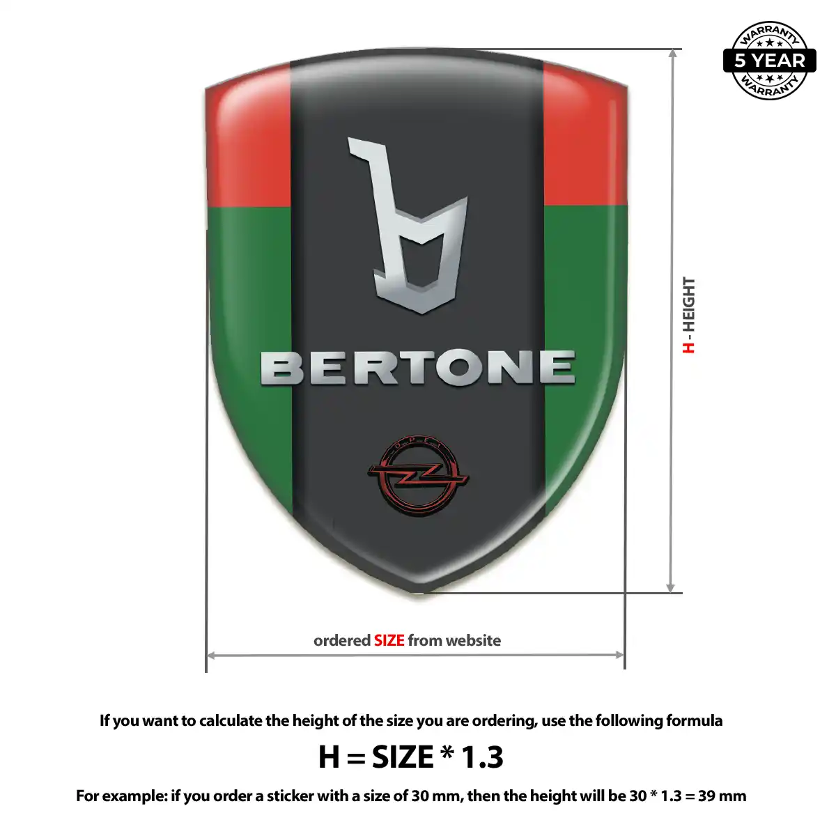 Opel Domed Car Sticker Premium Dome