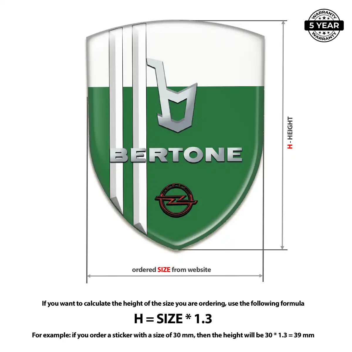 Opel Domed Car Sticker Refined Design