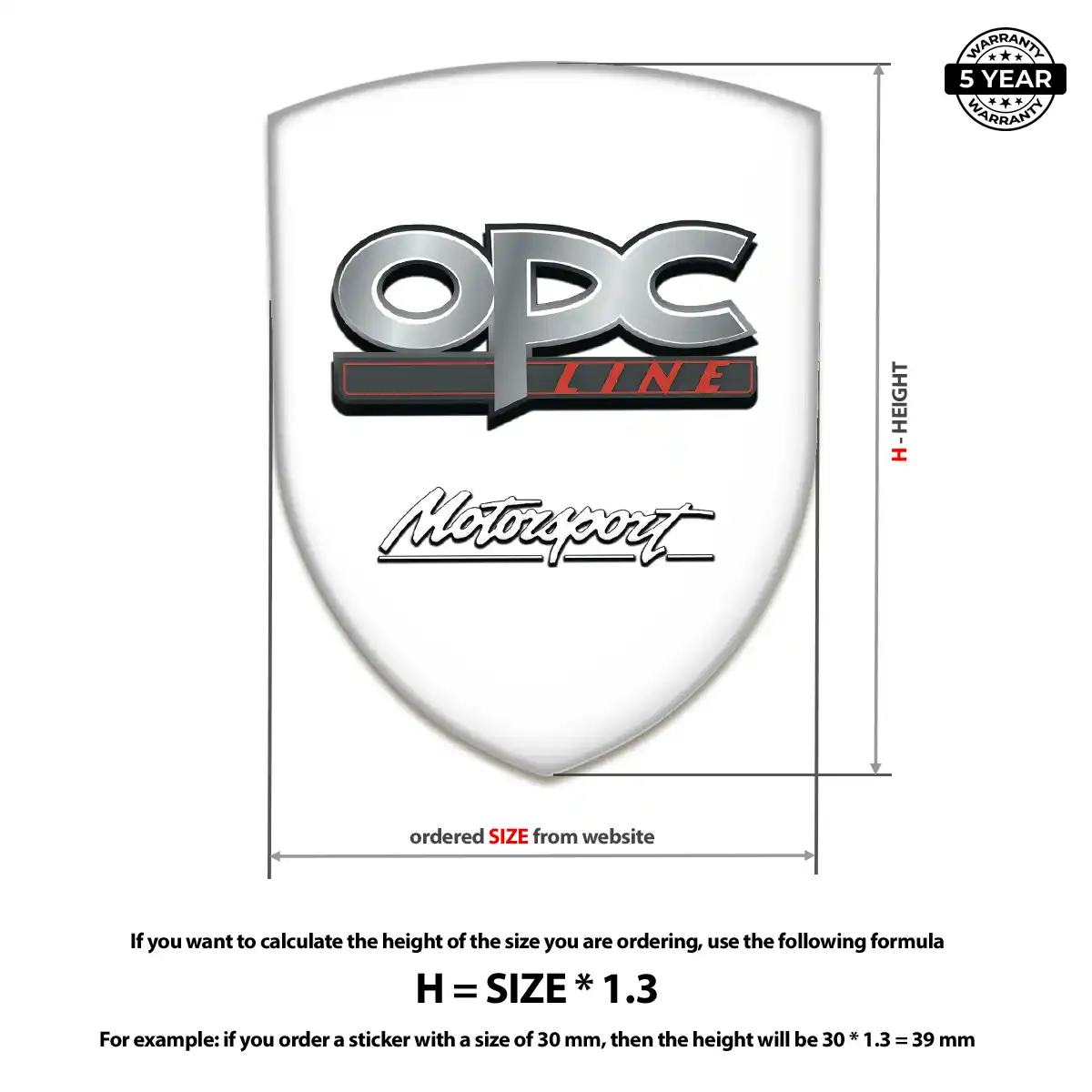 Opel Domed Car Sticker Signature Grade