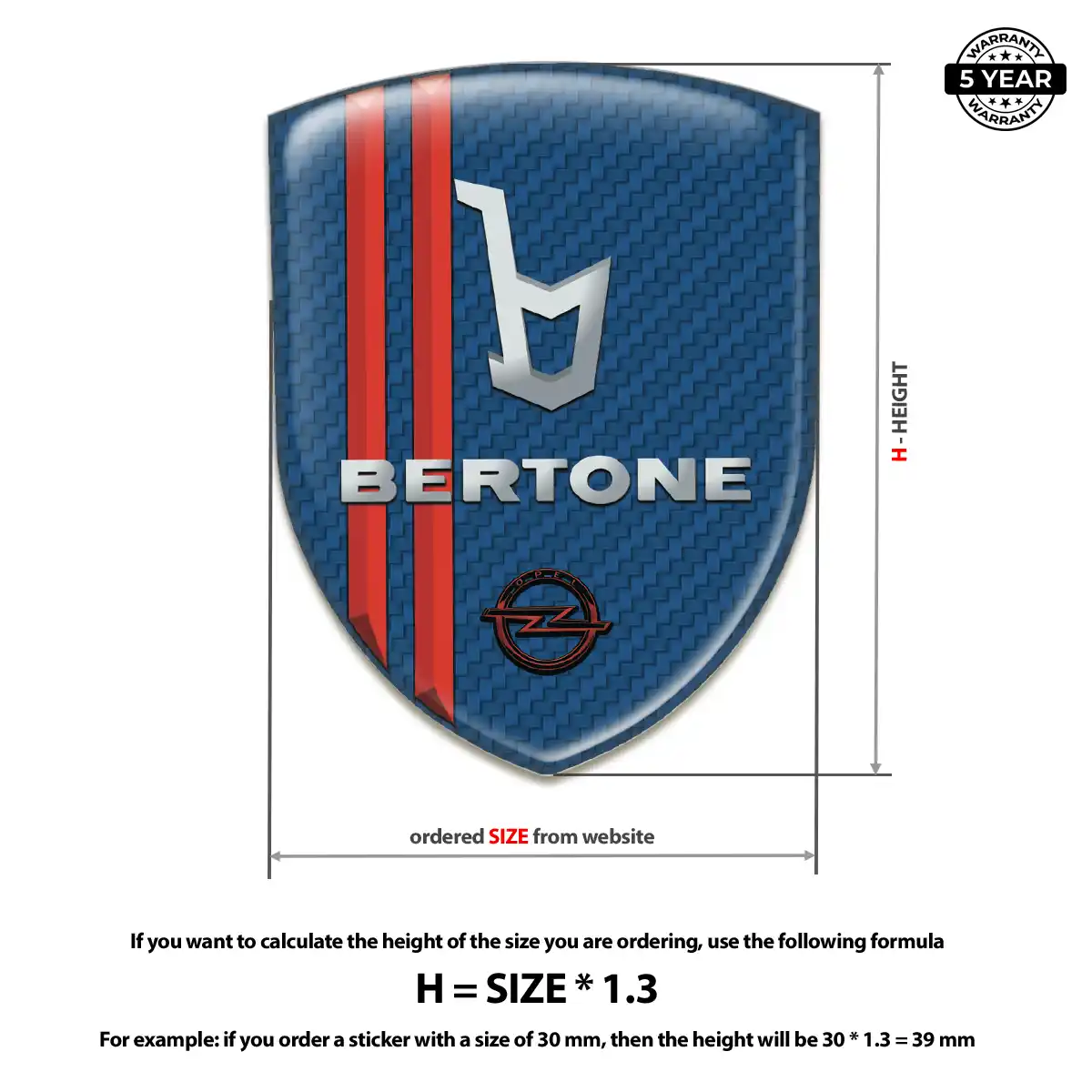 Opel Domed Car Sticker Sleek Style