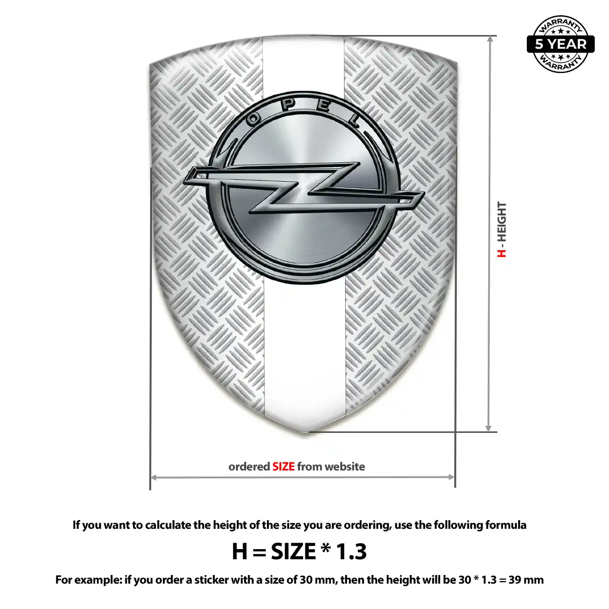 Opel Domed Decal Cabin Style