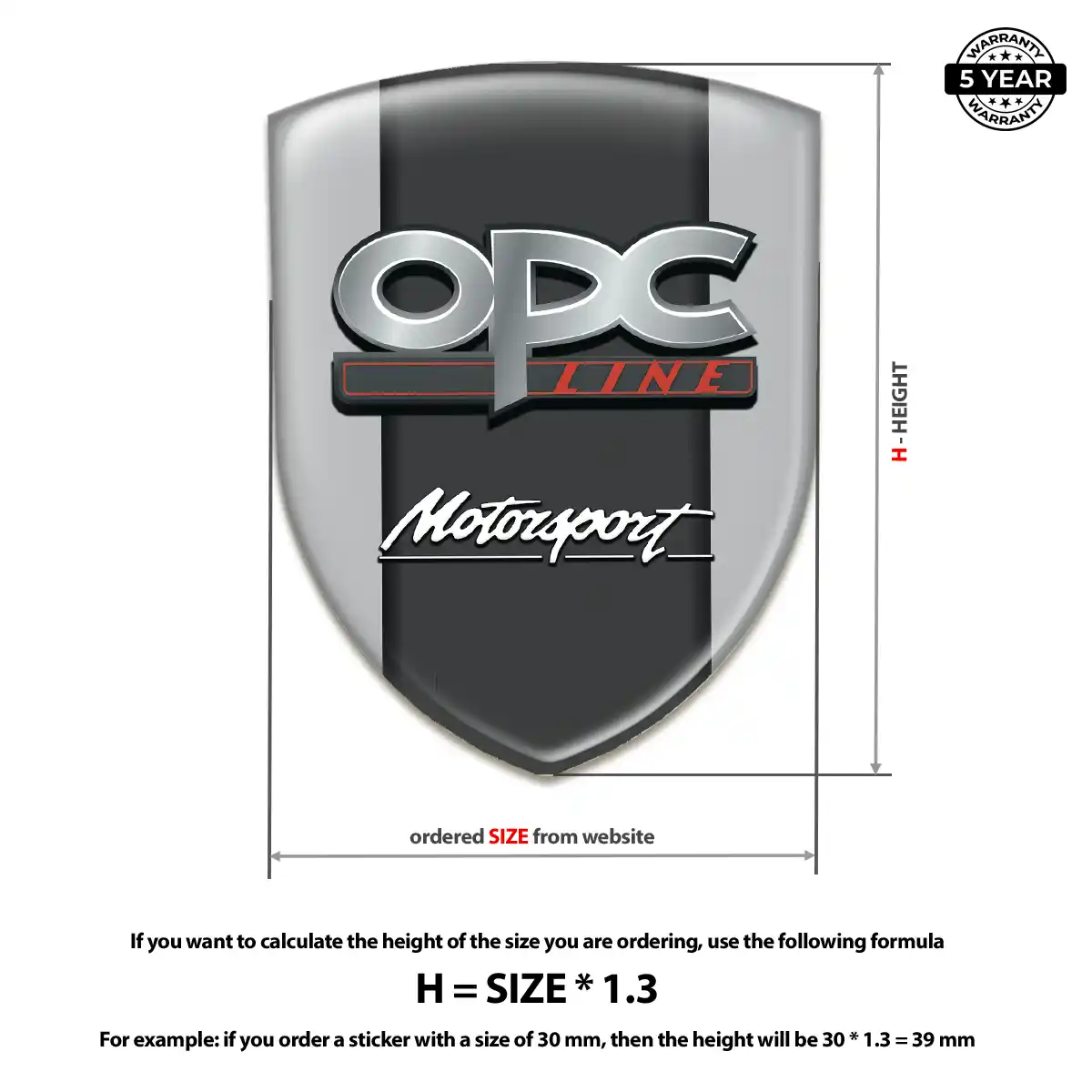Opel Domed Decal Elite Finish