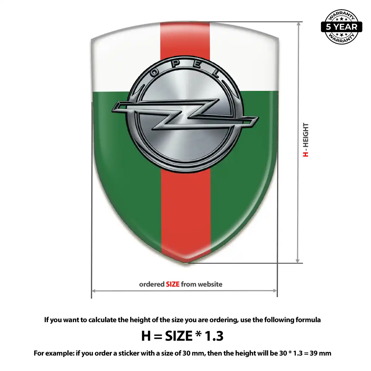 Opel Domed Decal Exclusive Series