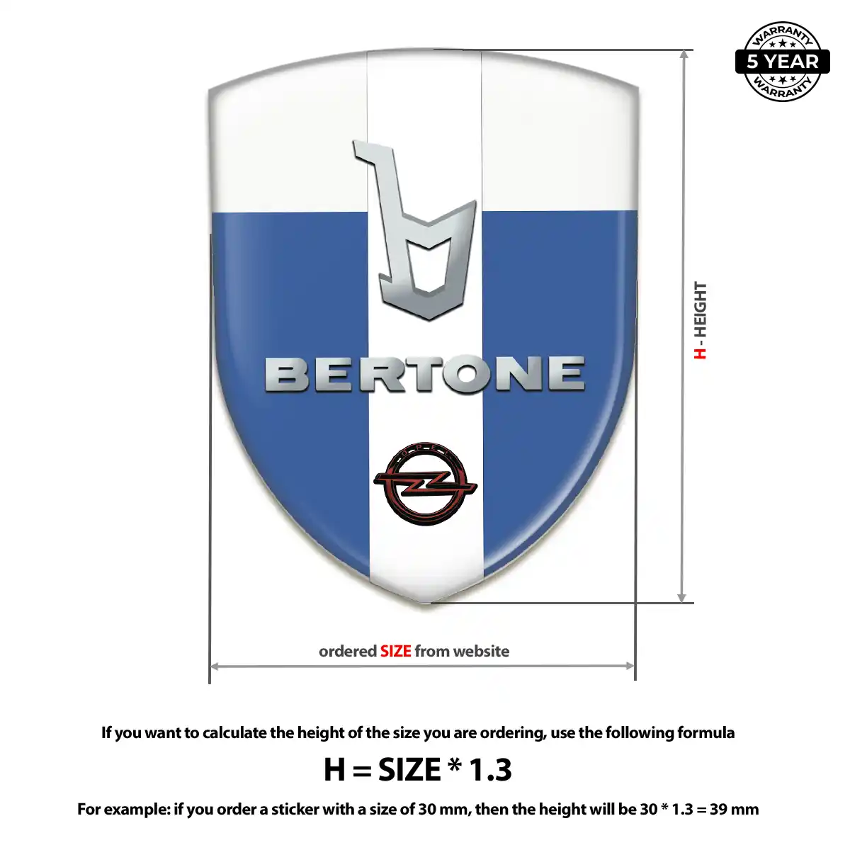 Opel Domed Decal Exterior Luxe