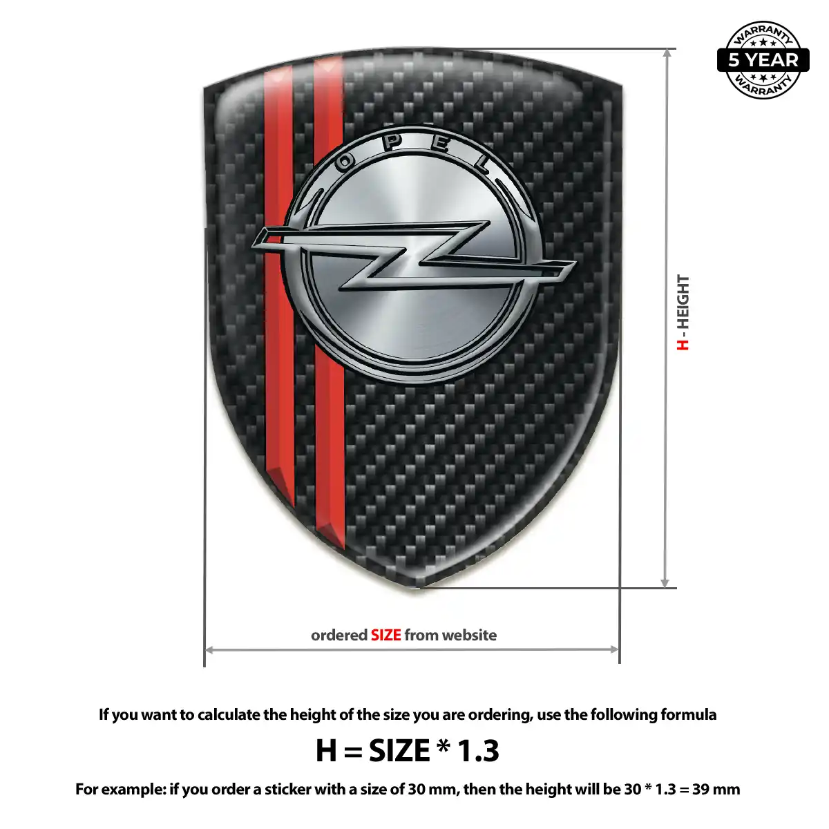 Opel Domed Decal Prestige Line
