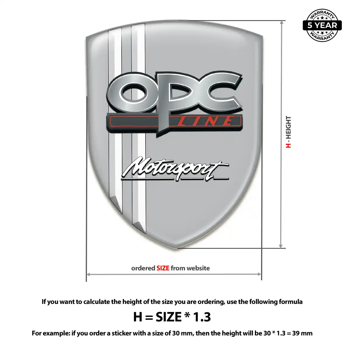Opel Domed Decal Resin Luxe