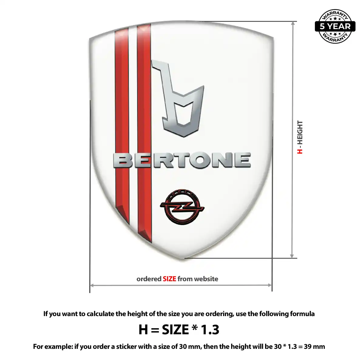Opel Domed Decal Superior Craft