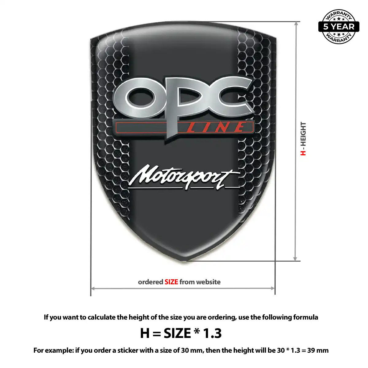 Opel Domed Emblem Elite Finish