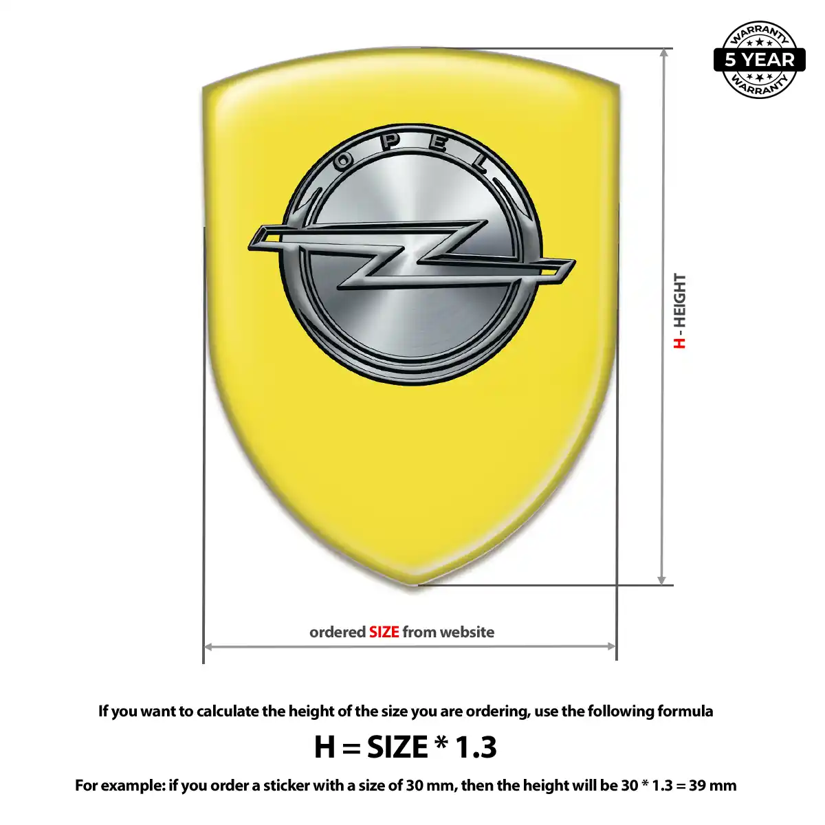 Opel Domed Emblem Exterior Luxe