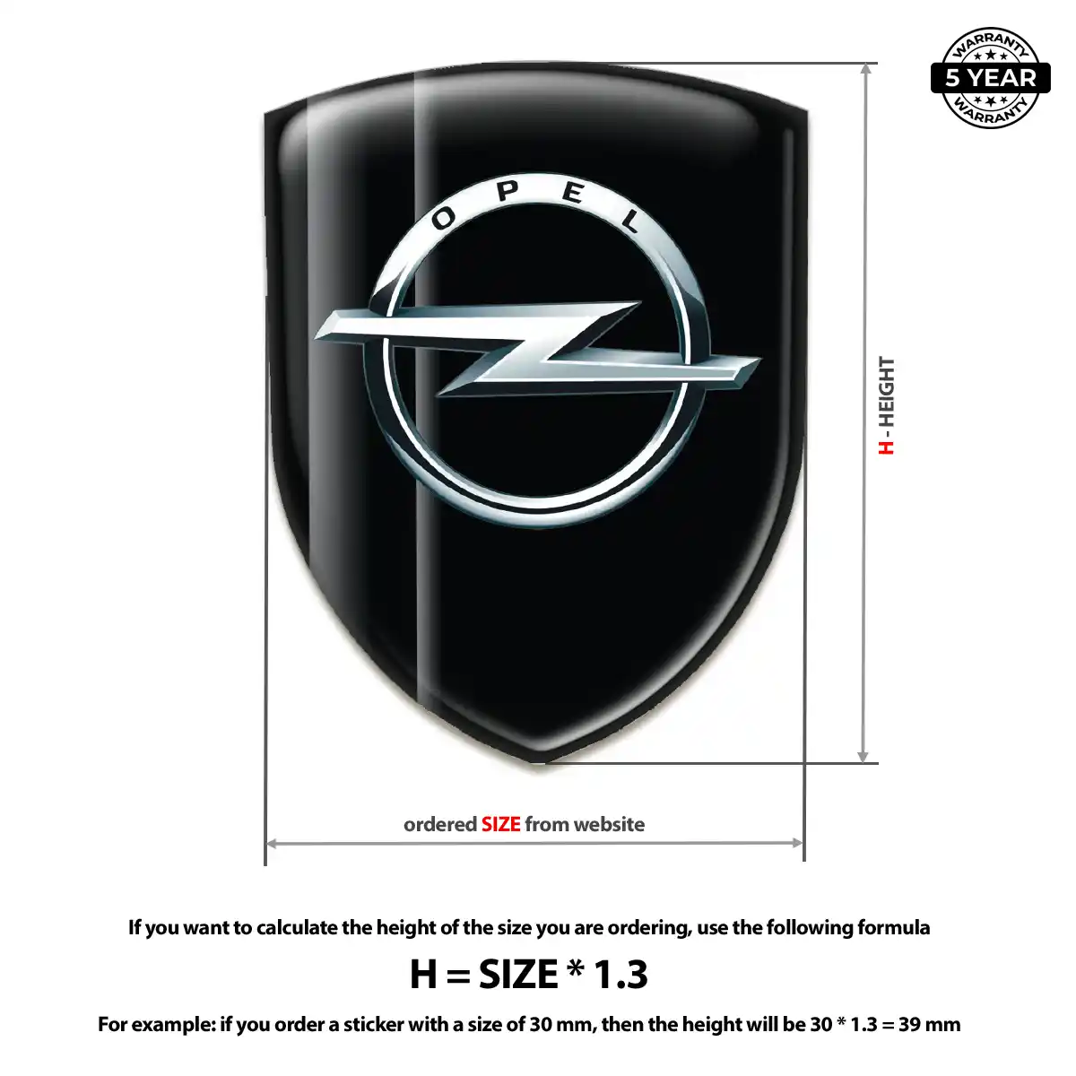 Opel Domed Emblem Outer Style