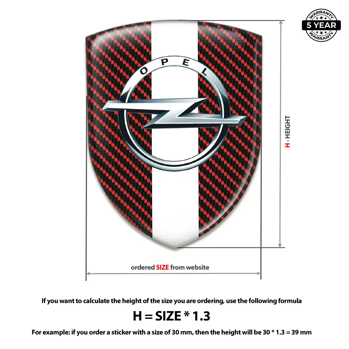 Opel Domed Emblem Resin Elite