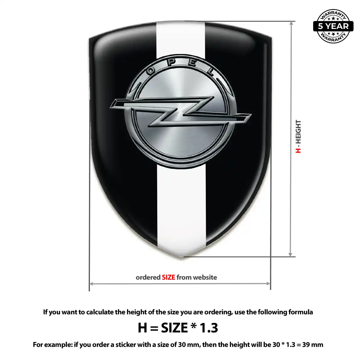 Opel Domed Logo Decal Deluxe Edition