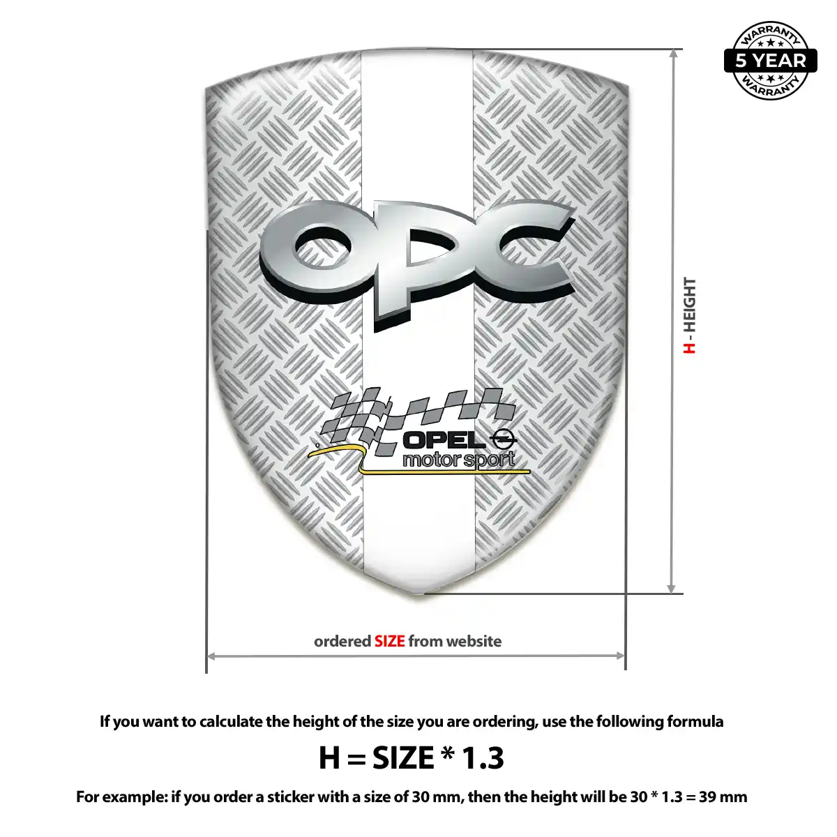 Opel Domed Logo Decal Elite Finish