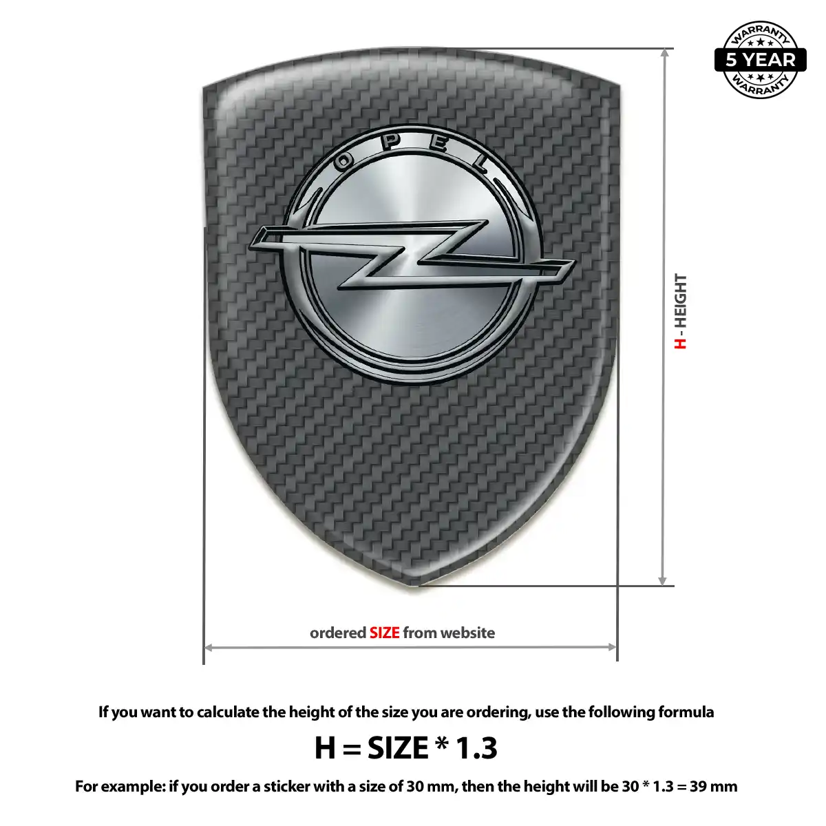 Opel Domed Logo Decal Noble Edition