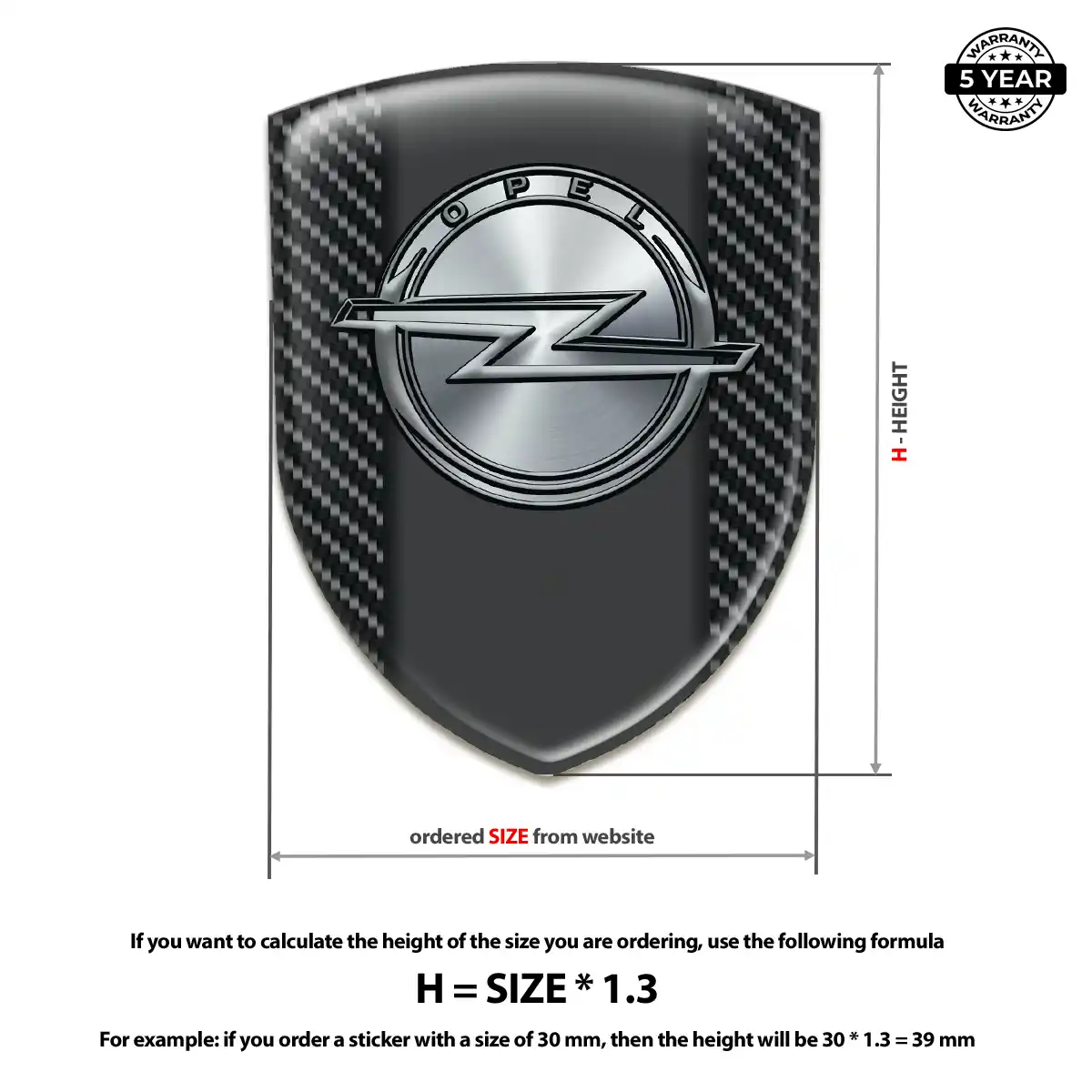 Opel Domed Logo Decal Prestige Line