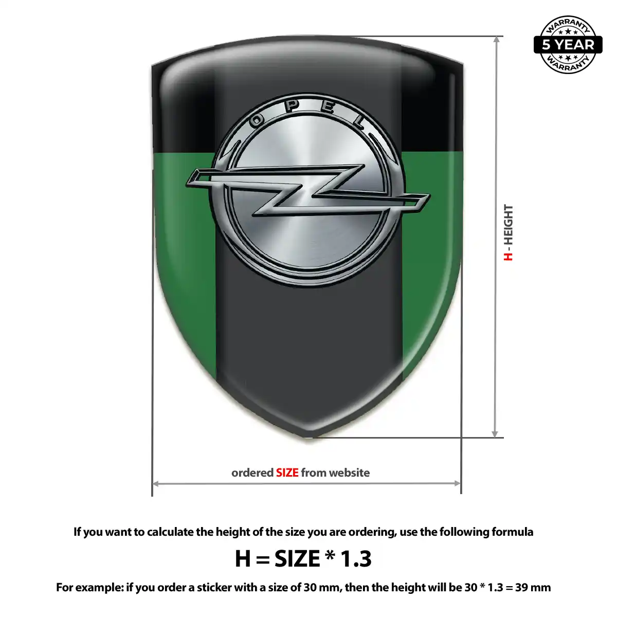 Opel Domed Logo Decal Refined Design