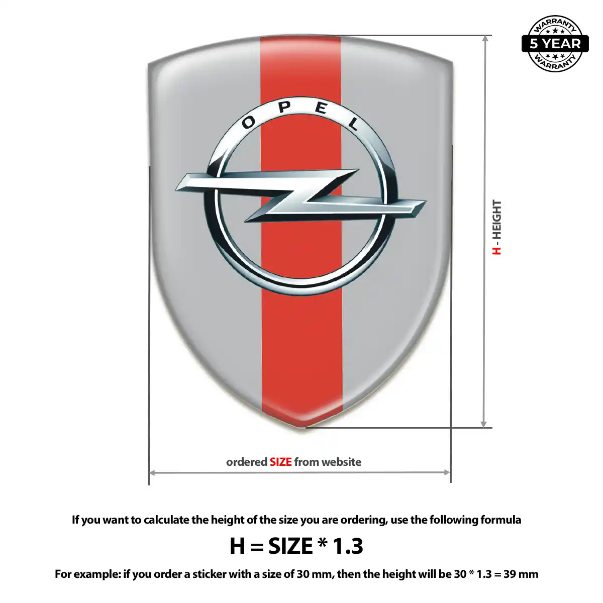 Opel Domed Logo Decal Superior Craft