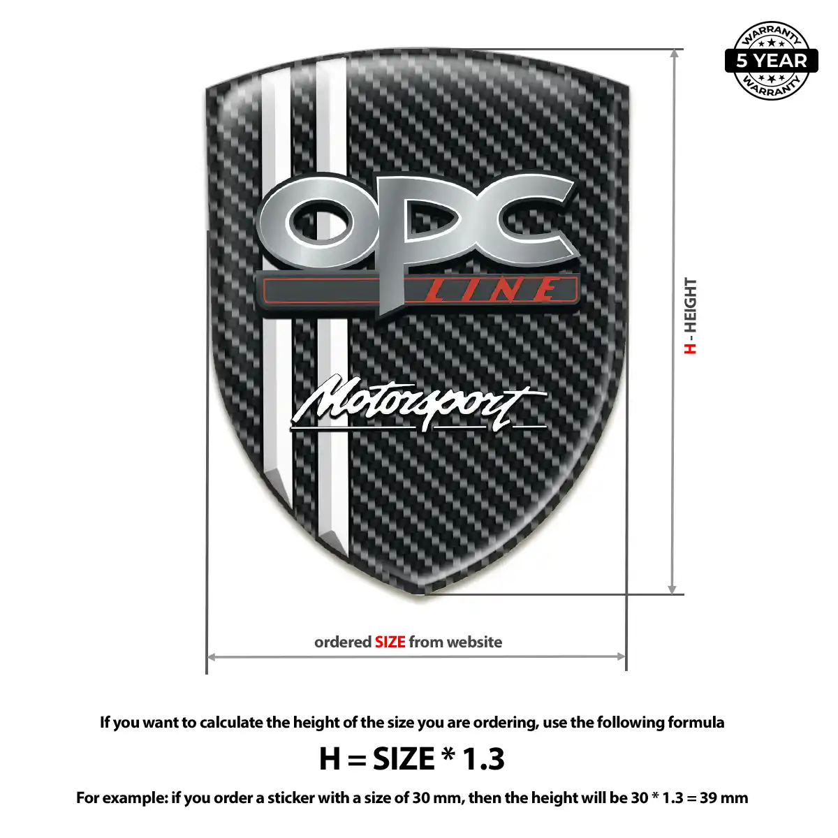 Opel Domed Logo Sticker Cabin Style