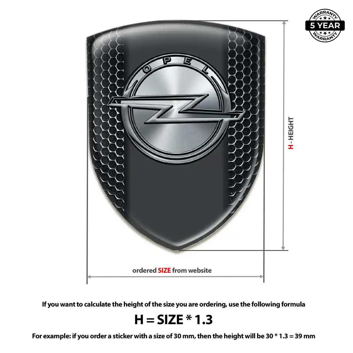 Opel Domed Logo Sticker Deluxe Edition