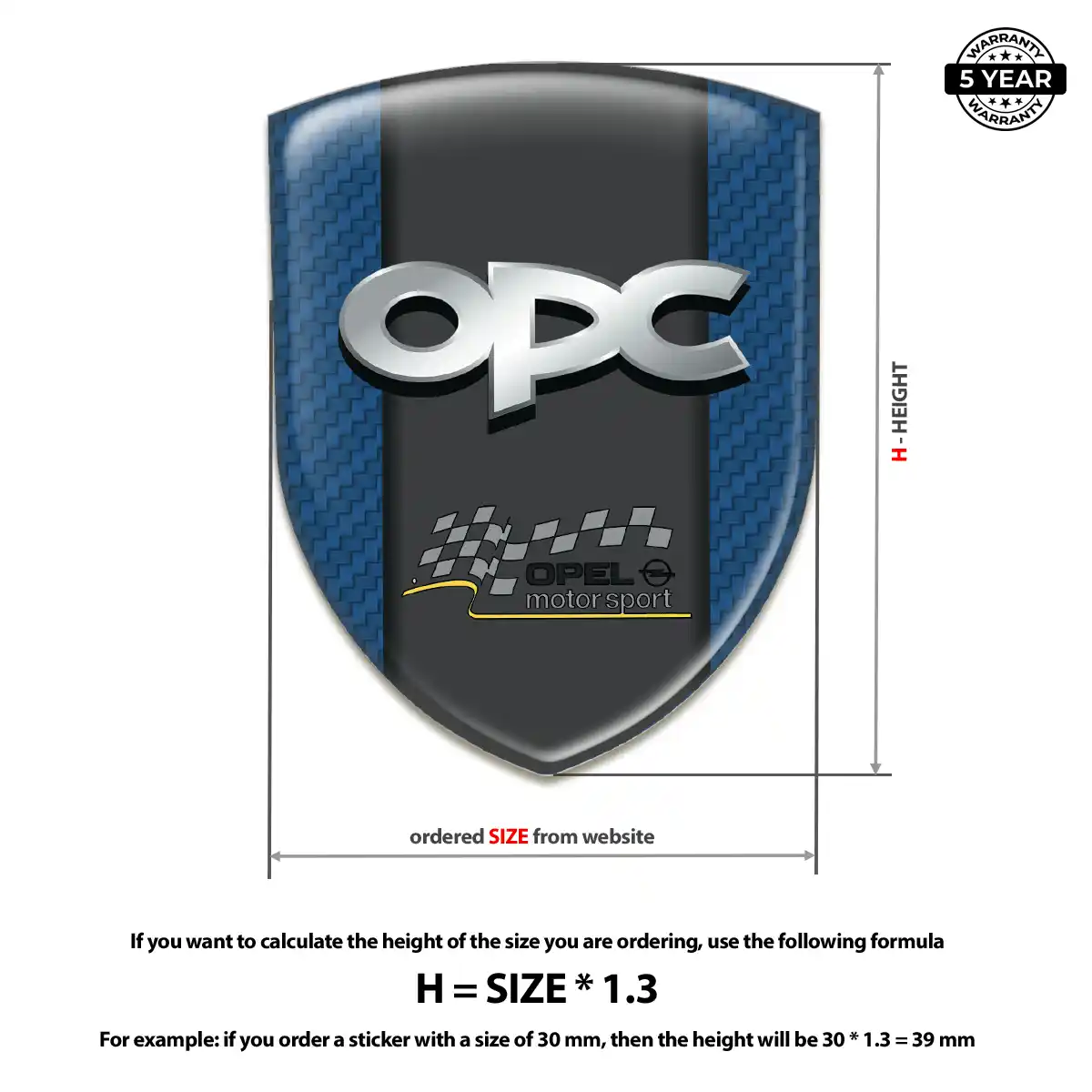 Opel Domed Logo Sticker Elite Edition