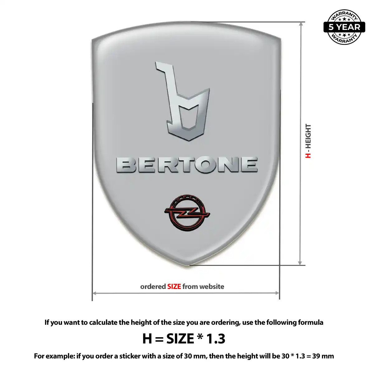 Opel Domed Logo Sticker Elite Finish