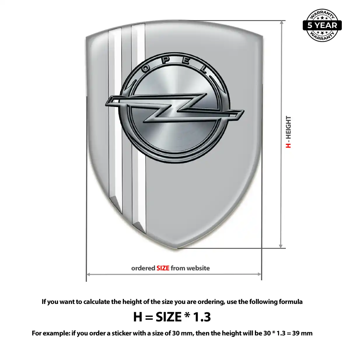 Opel Domed Logo Sticker Exclusive Series