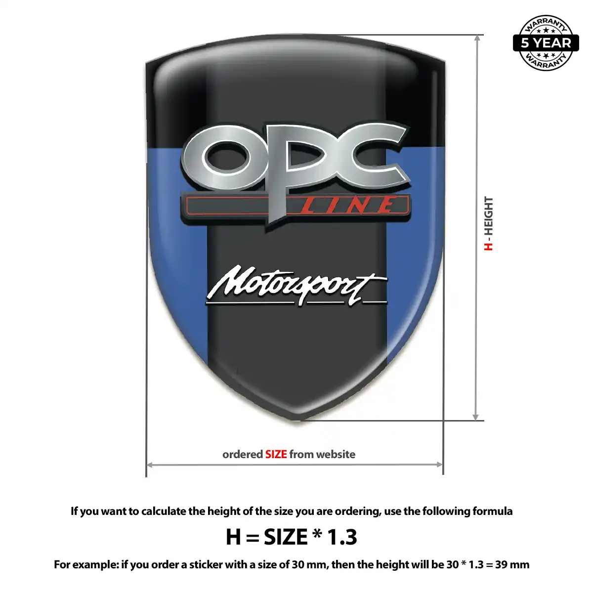 Opel Domed Logo Sticker Interior Luxe