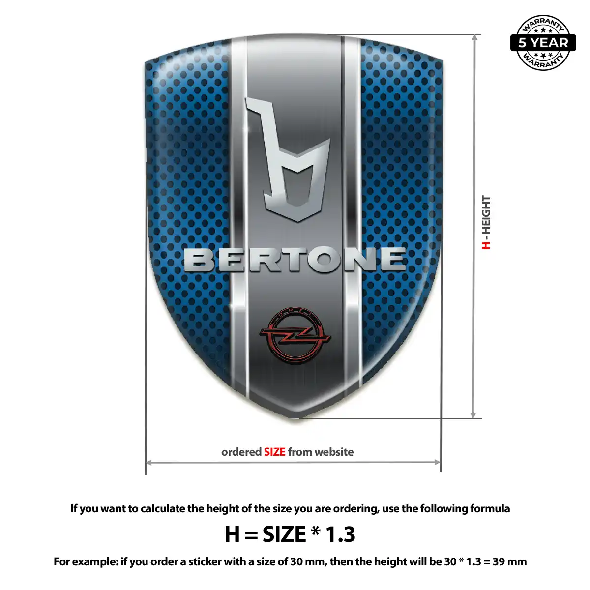 Opel Domed Logo Sticker Noble Edition