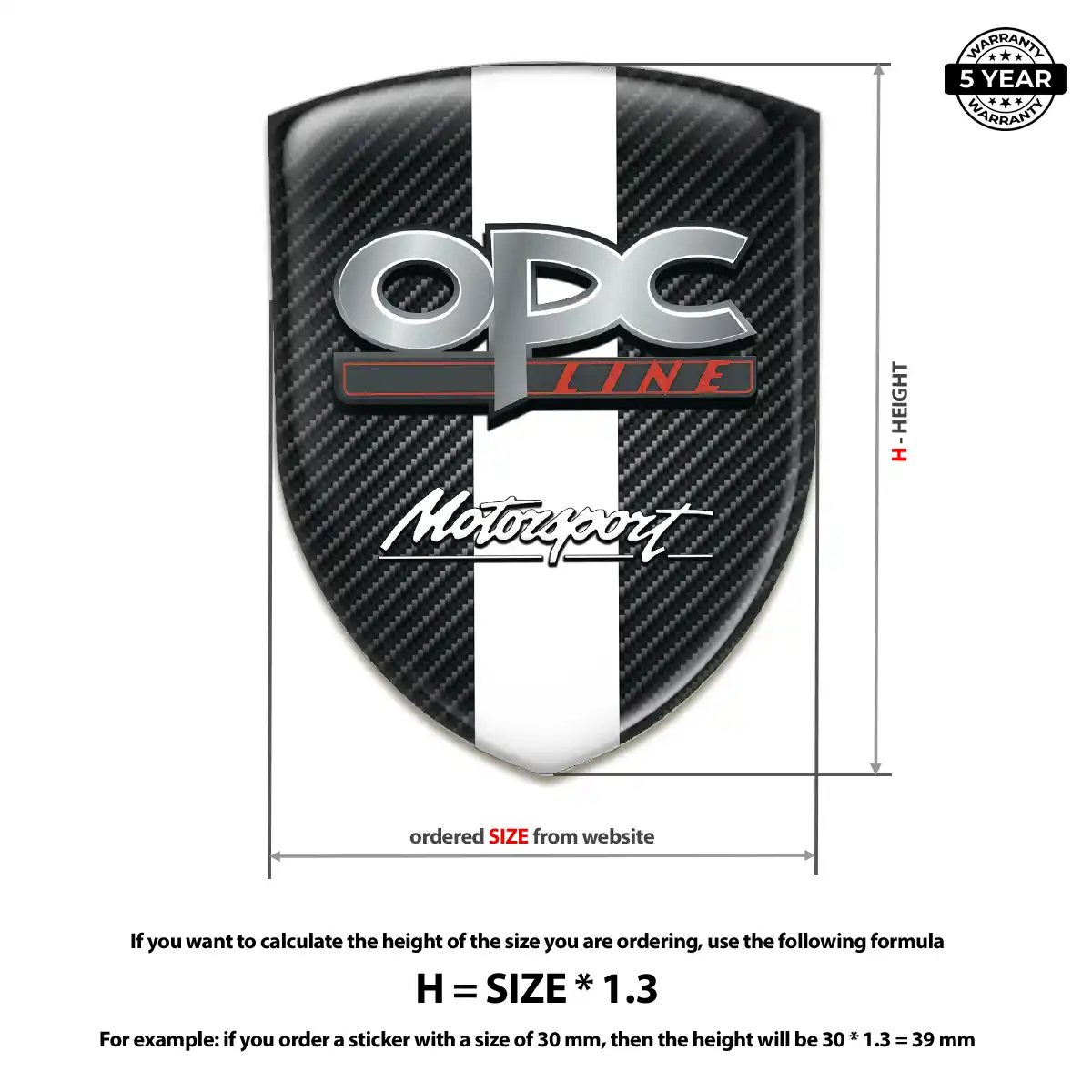 Opel Domed Logo Sticker Opulent Line