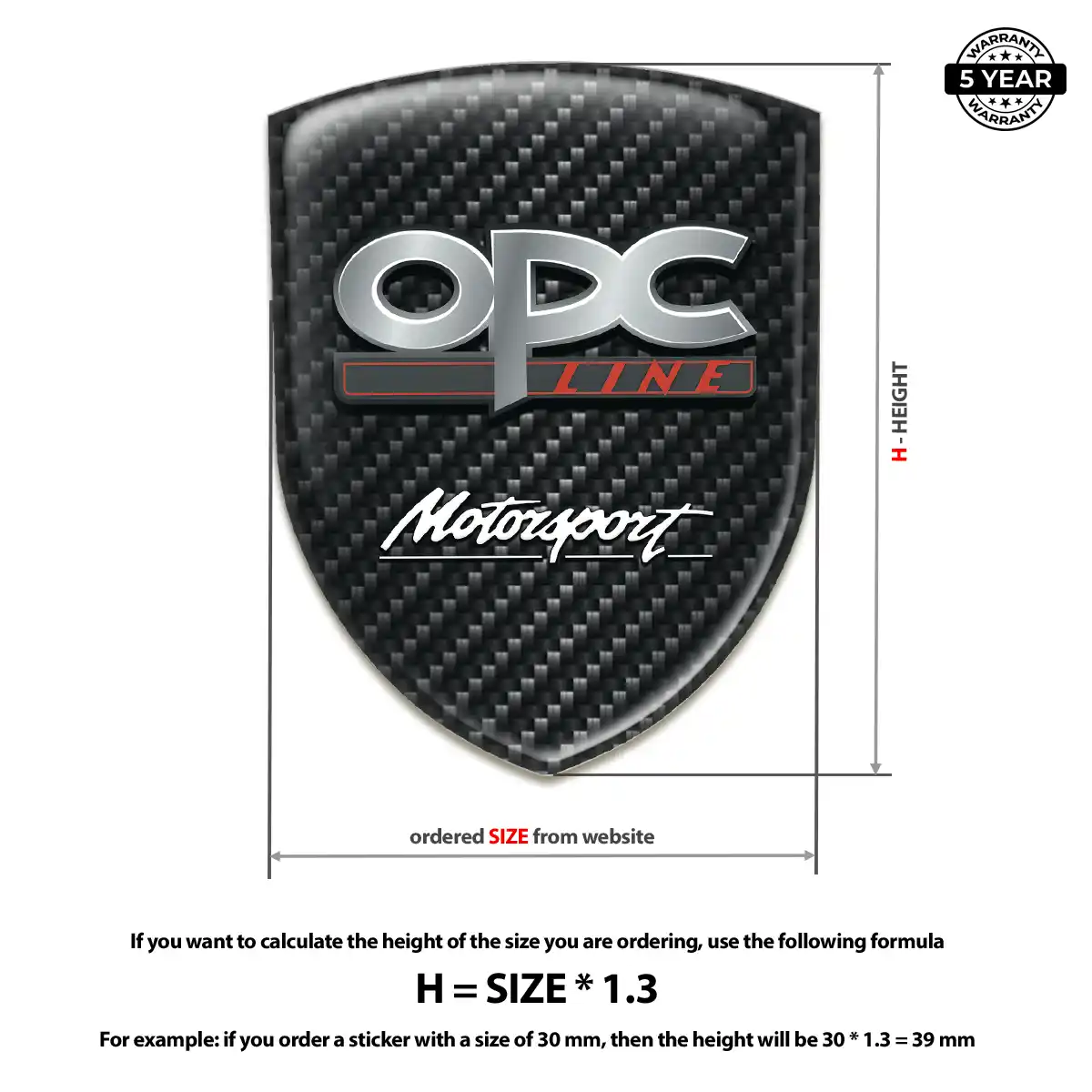 Opel Domed Logo Sticker Outer Style