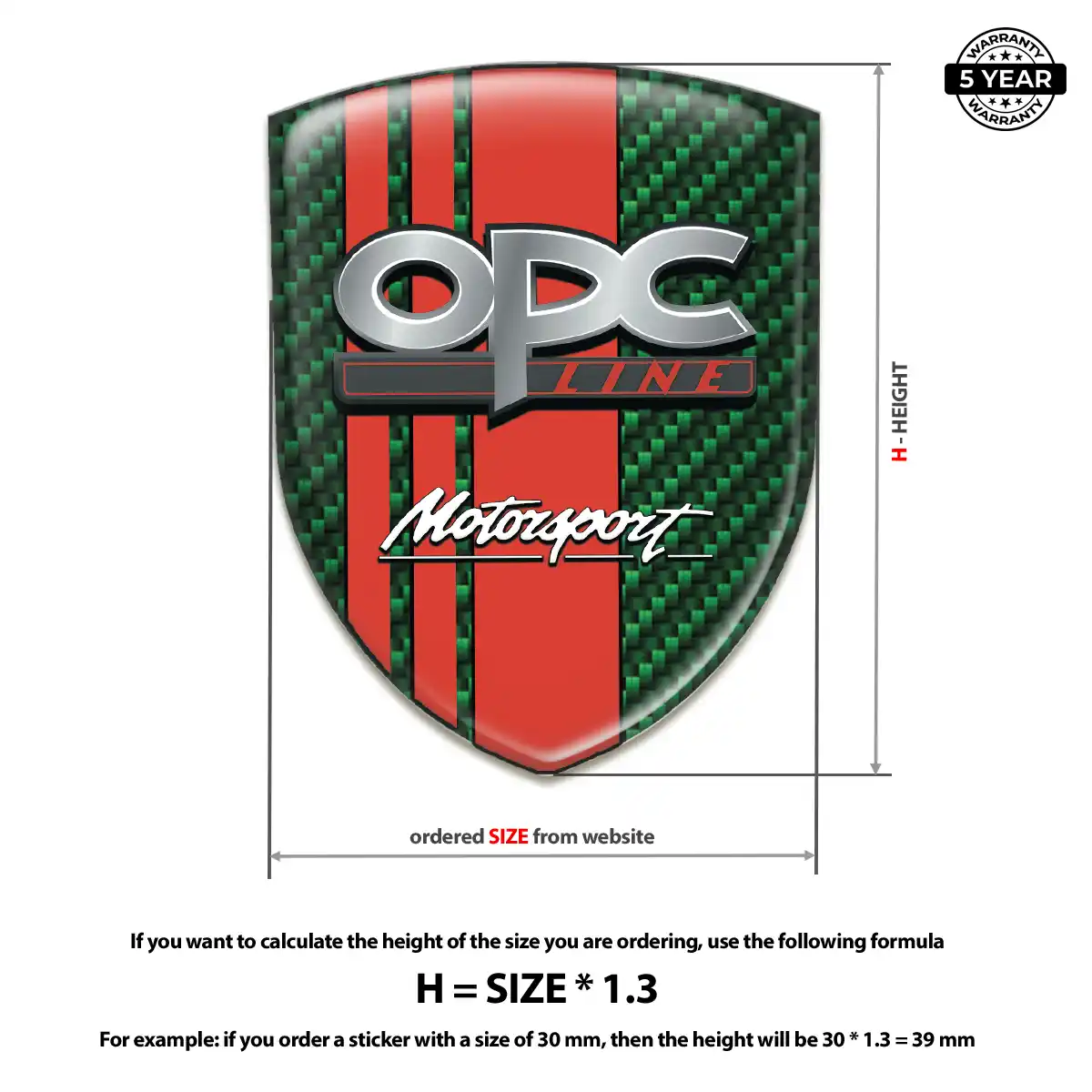 Opel Domed Logo Sticker Premium Dome