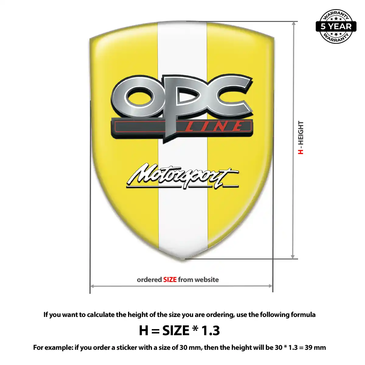 Opel Domed Logo Sticker Prestige Line