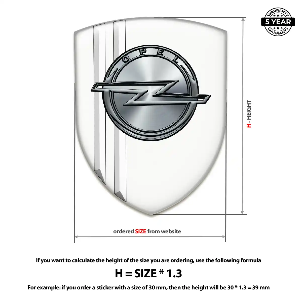 Opel Domed Logo Sticker Refined Design