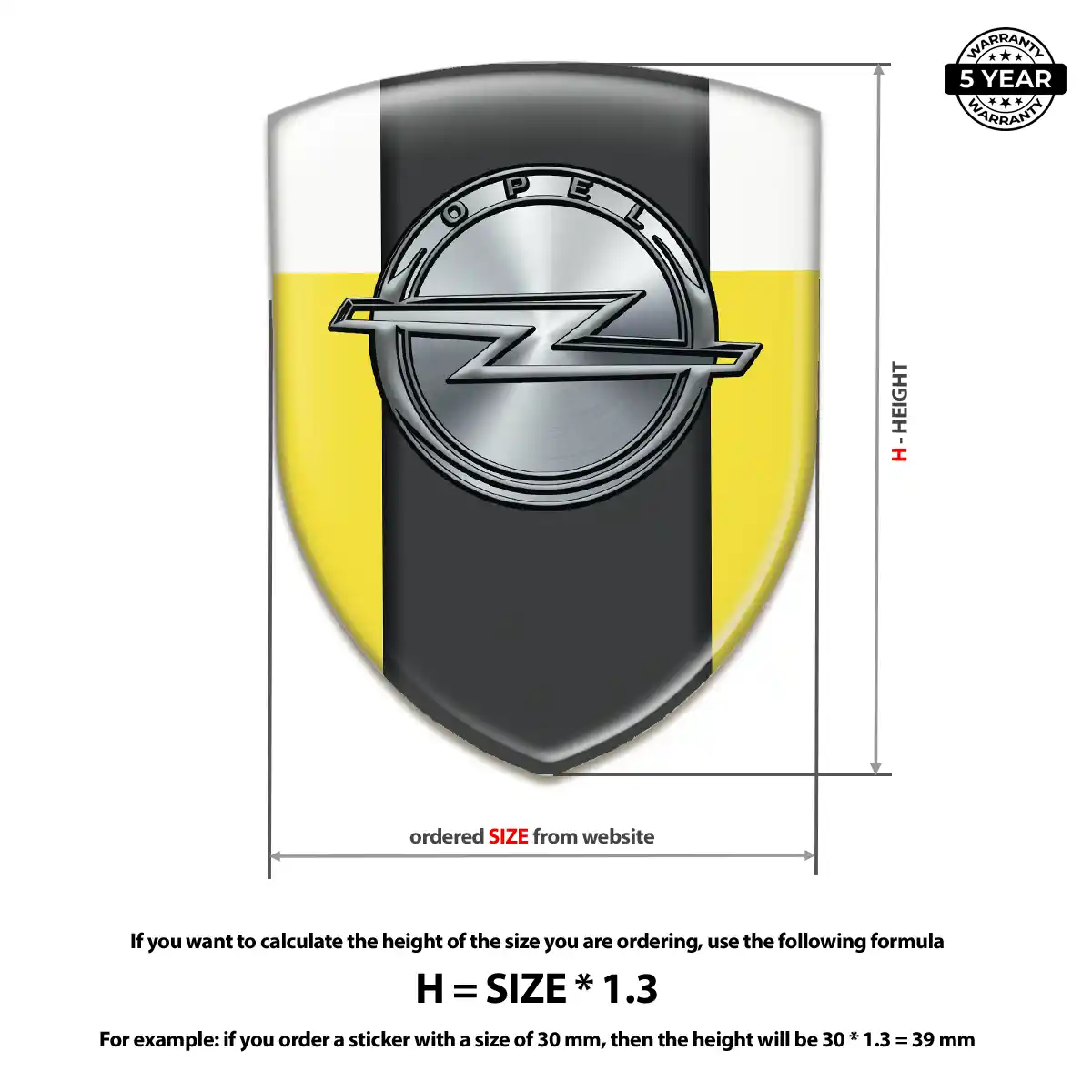 Opel Domed Logo Sticker Signature Grade