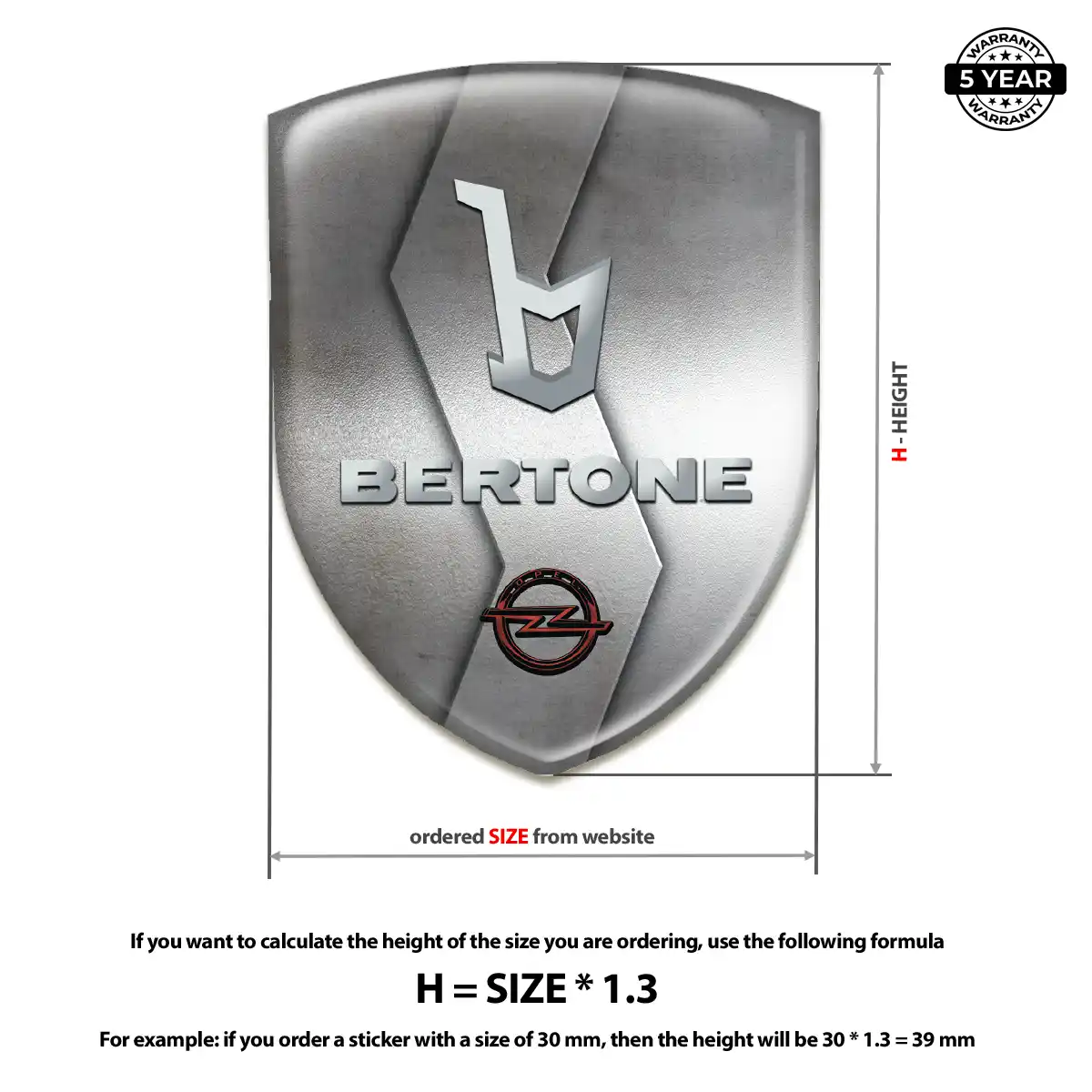 Opel Domed Logo Sticker Superior Craft