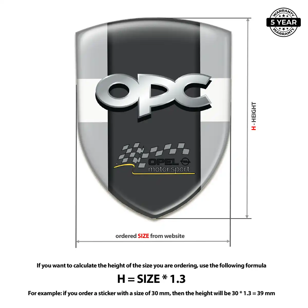 Opel Emblem Badge Exterior Luxe