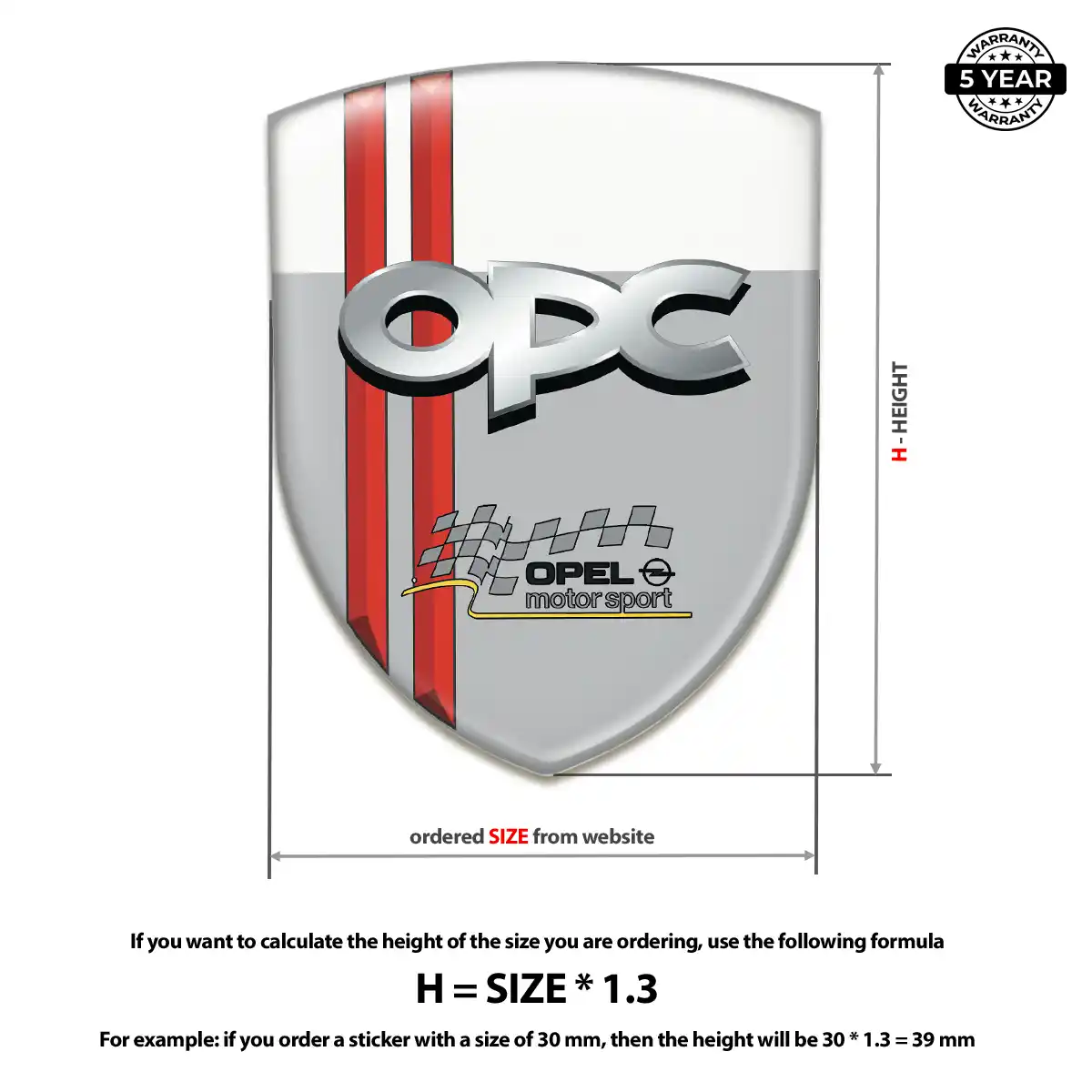 Opel Emblem Badge Logo Opulent Line